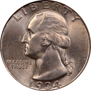 1934 Quarter Obverse