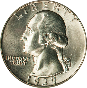 1939 Quarter Obverse