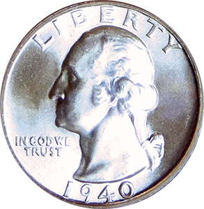 1940 Quarter Obverse