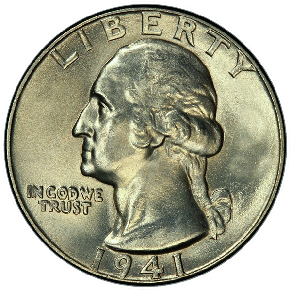 1941 Quarter Obverse