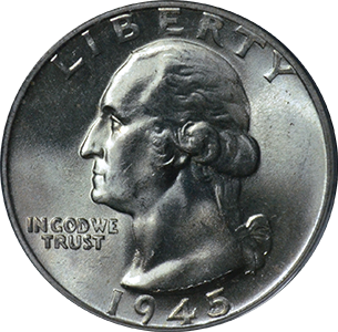 1945 Quarter Obverse