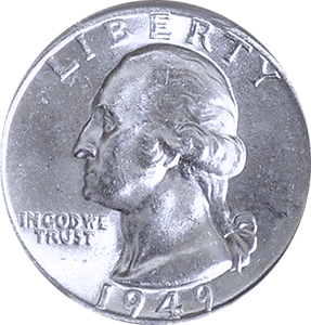 1949 Quarter Obverse