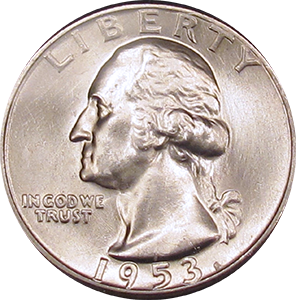 1953 Quarter Obverse