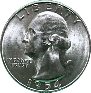 1954 Quarter Obverse