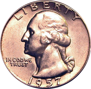 1957 Quarter Obverse