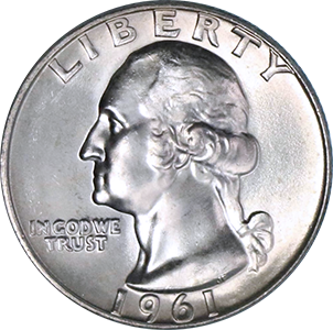 1961 Quarter Obverse