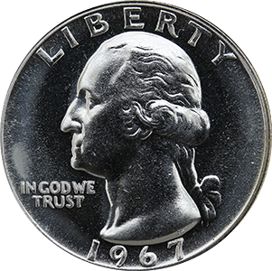 1967 Quarter Obverse