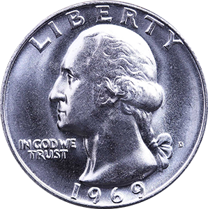 1969 Quarter Obverse