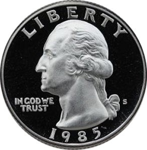 1985 Quarter Obverse