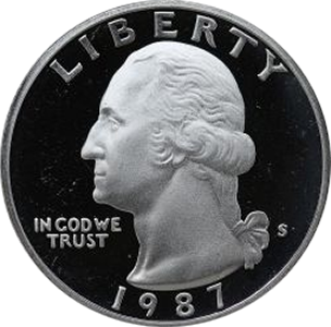 1987 Quarter Obverse