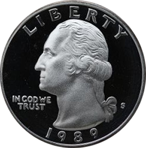 1989 Quarter Obverse