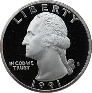 1991 Quarter Obverse