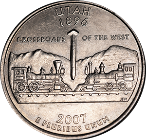 Details about   2007-P Utah Statehood Washington Quarter   VF FREE SHIPPING 