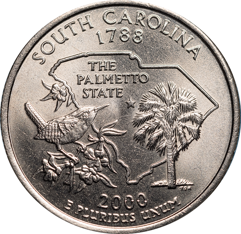 South Carolina Reverse Details about   2000-S Washington Quarter Cameo Proof 